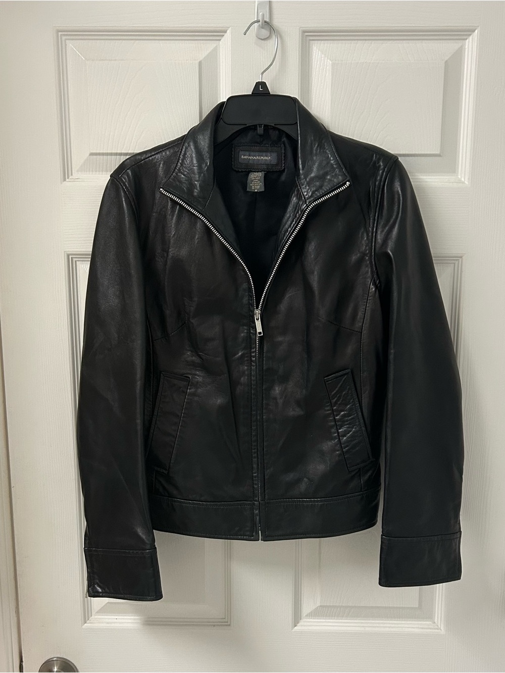 Banana Republic Leather Moto Jacket SZ Medium